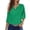 A01 Green, variant on V Neck 3/4 Sleeve Shirts For Women Solid Colod Classic Dressy Casual Tunic Tops Breathable Spring Basic Blouses Vacation Clothes Black S