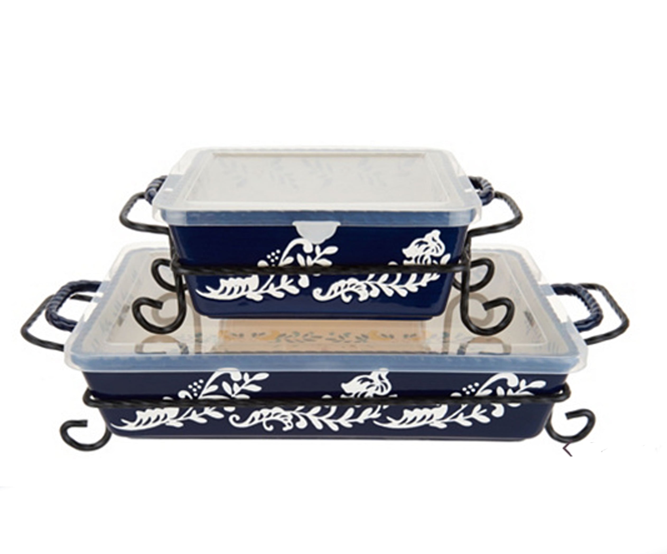 Valerie Bertinelli 4Piece Bake And Serve Set with Lid