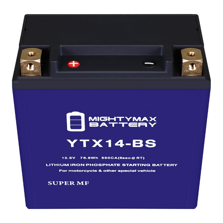 YTX14 BS Lithium Replacement Battery Compatible with Yamaha Grizzly Wolverine Kodiak YFM 400 450