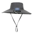 thumbnail image 2 of Milageto Cooling Fan Hats Adjustable 3 Speeds Sun Hat for Men and Women Travel Summer dark gray, 2 of 8
