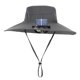 thumbnail image 2 of Sombreros con ventilador de refrigeración, recargables, ajustables, para acampar, viajar y hacer senderismo. gris oscuro, 2 of 9