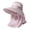 Light Purple, variant on Women's Bamboo Print Sun Hat With Neck & Face Flap, UPF 50+ Breathable Wide Brim Hat for Vacation Outfits, Travel & Outdoor Activities Light Blue One Size
