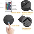 thumbnail image 4 of Dvkptbk Led Lampe de Table Colorée Cheval Hallucinations Optiques Décoration Maison Fête Night Lights, 4 of 9