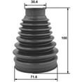 thumbnail image 2 of Febest DRIVE SHAFT CV JOINT BOOT 71.6X100X30.4 # 1615P-639SA OEM A6393300685, 2 of 2