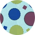 thumbnail image 1 of Ahgly Company Indoor Round Patterned Blue Lagoon Blue Area Rugs, 8' Round, 1 of 6