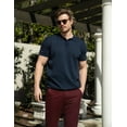 thumbnail image 2 of COOFANDY Men's Polo Shirts Short Sleeve Ribbed Knit Polo T Shirts Business Casual Golf Shirt Collar T Shirt, 2 of 9