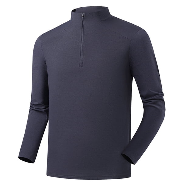 Ceisia Men's Slim Stand-Collar Half-Zip Sport Long-Sleeve Top Multi-Solid Gift