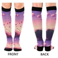 thumbnail image 4 of FORMRS Womens Knee High Socks Casual Long Thick Travel Daily Wear, 1 Pair, Pixel Floating Hearts, 4 of 6