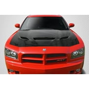 2006-2010 Dodge Charger Carbon Creations DriTech Hellcat Look Hood - 1 Piece