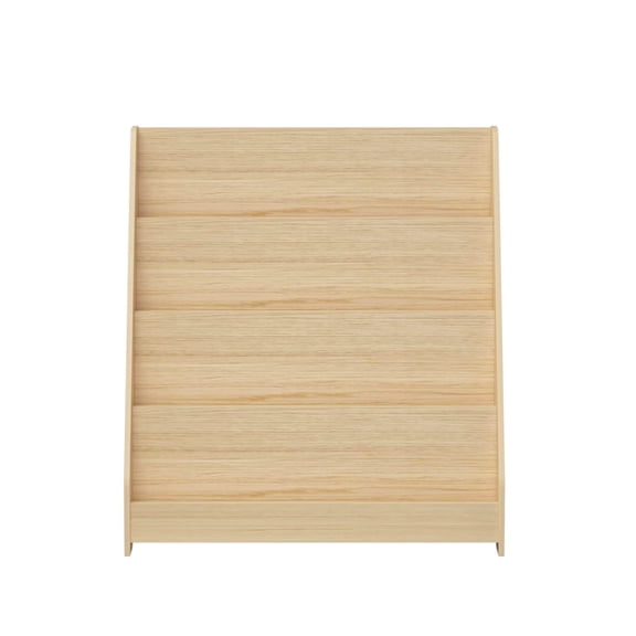 MOONRIVER 4-Tier Kids Bookshelf, Toddler Book Display Shelves, Natural