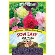 Ferry-Morse SOW Easy Hollyhock Dwarf MIxed Colors Perennial Flower Seeds Packet - Seed Gardening, Full Sunlight
