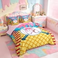 thumbnail image 2 of meiyoeat Boys Baseball Ball Games 7-Piece Twin Bedding Sets,Watercolor Ice Cream Monogram A Print Bedding Comforter Set For Kids,pink Reversible, 2 of 7