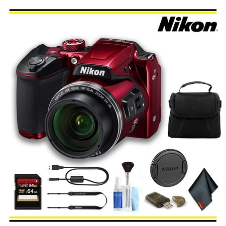 Nikon COOLPIX B500 Digital Camera (Red) (26508) Starter Bundle