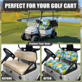 thumbnail image 4 of HUIACONG Golf Tropical Golf Cart Seat Covers 2 Piece Soft Comfortable for EZGO EZGO TXT/RXV, Universal Fit Portable Fold Design Golf Cart Seat Towel Blanket Seat Protector Easy to Clean, 4 of 7