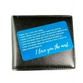 thumbnail image 4 of The Cutest Gifts I Love You Most Engraved Wallet Insert, Couples Gift, Anniversary, Valentine Gift, Father's Day, Mother's Day Gift,Pink, 4 of 5