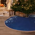 thumbnail image 5 of Lukts Christmas Blue Print Color Life Christmas Tree Skirt, Winter Holiday Tree Mat Decoration ,Can be Used as A Shawl-36", 5 of 6
