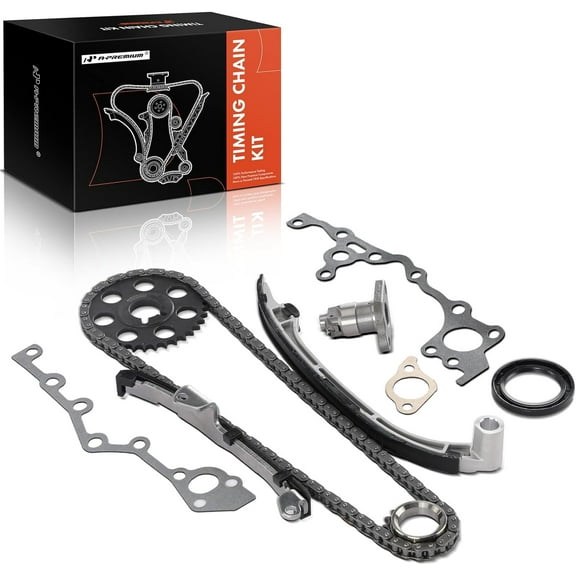 A-Premium Engine Timing Chain Kit W/Sprocket & Damper & Tensioner [fit DOHC, 4Cyl 2.7L] Compatible with Toyota Tacoma 1995-2004, Replace# 1356175020, 1355075010, 9-5361, 9-5358, S593, 1352175010