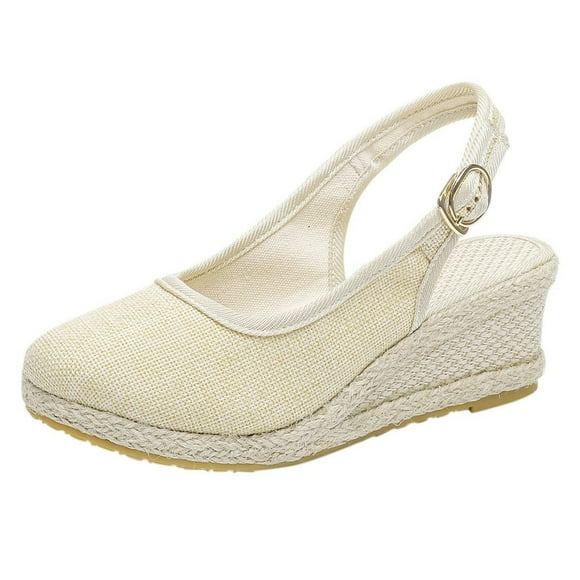 Women‘s Closed Toe Socialite Slingback Espadrille Wedge Sandal