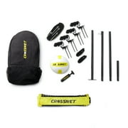 CROSSNET Four Square Volleyball Net and Game Set with Carrying Backpack & Ball