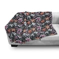 thumbnail image 3 of Floral Soft Flannel Fleece Throw Blanket, Pattern with Watercolored Tropical Lilies in Full Blossom Hawaiian Aloha Fashion, Cozy Plush for Indoor and Outdoor Use, 60" x 80", Multicolor, by Ambesonne, 3 of 6