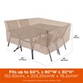 thumbnail image 3 of Modern Leisure Chalet Rect/Oval Patio Table & Chair Set Cover, 80"L x 60"W x 30"H, Beige, 3 of 11