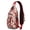 Strawberry and, variant on Paisley Boho Sling Backpack – Vintage Floral Crossbody Daypack, Lightweight Anti-Theft Travel Bag with Adjustable Strap & Multiple Compartments
