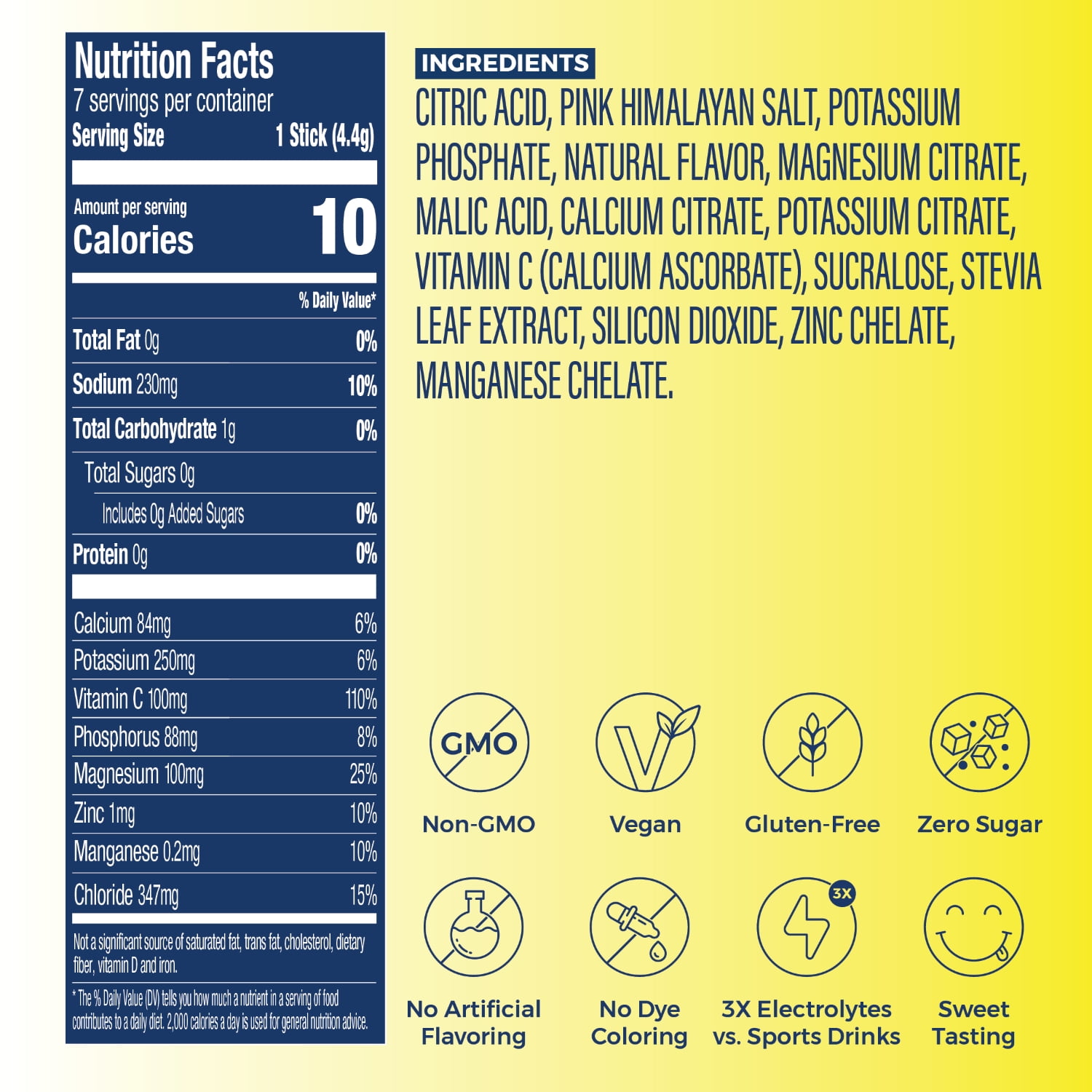 Trevi Sugar Free Electrolyte Drink Mix - 7 Count Lemon Lime
