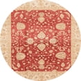 thumbnail image 1 of Ahgly Company Indoor Round Abstract Red Oriental Area Rugs, 7' Round, 1 of 6