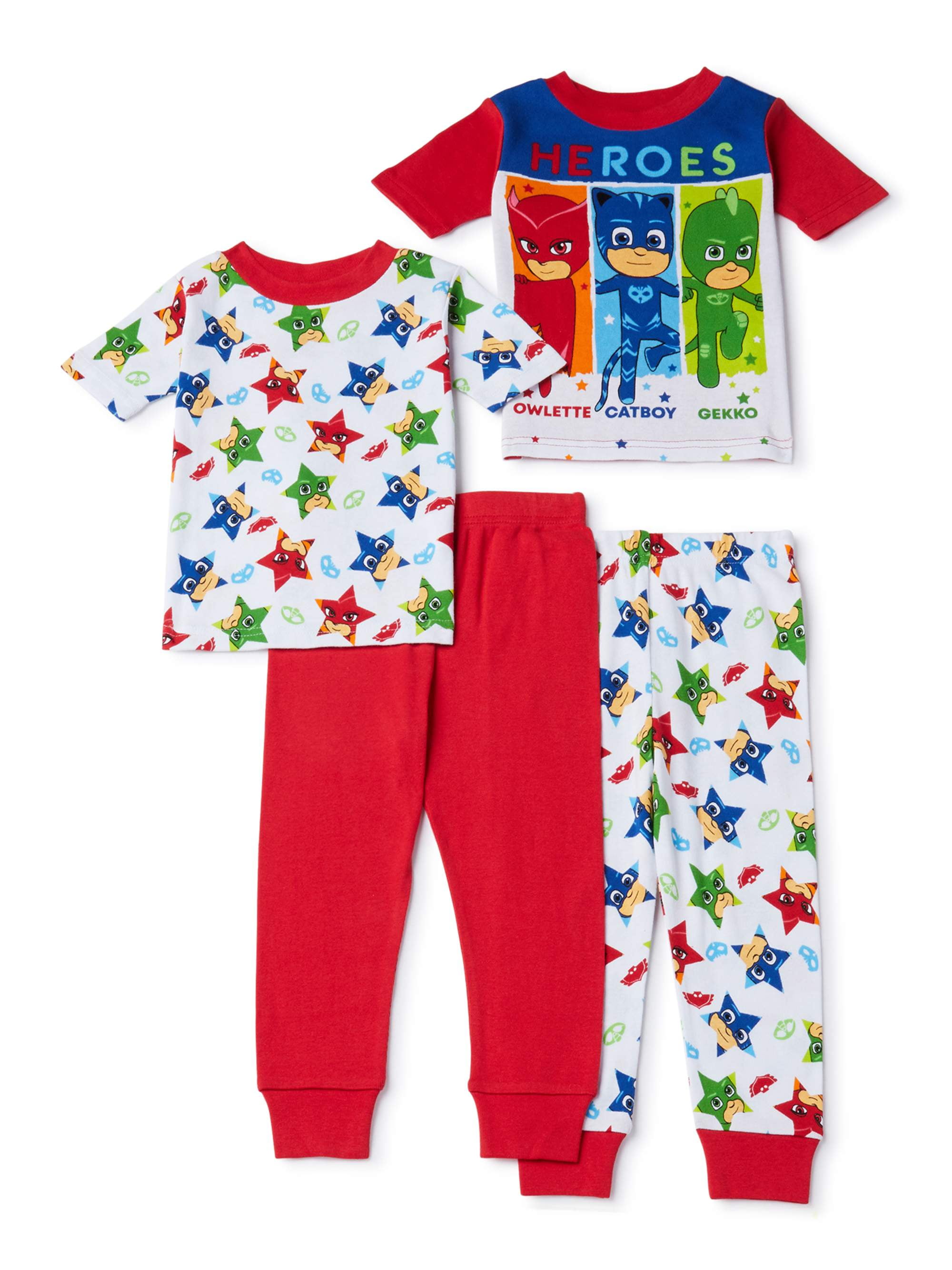 3T, Running Wild Carters Boys 4-Piece Snug Fit Cotton PJs