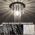 thumbnail image 4 of Lámpara de Techo Colgante Led Moderna Decorativa De Cristal Base Plata, 4 of 5