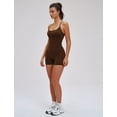 thumbnail image 6 of IBTOM CASTLE Women's 2 Piece Workout Set Racerback Cropped Tank Top Matching High Waist Shorts Yoga Gym Pilates Outfits S Brown, 6 of 7