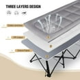 thumbnail image 6 of XXL Camping Cot for Adults 500lbs,79" L x 29.5" W x 18" H Oversized Sleeping Cot with Pad and Pillow, Camp Cot Bed for Tent, Office, 6 of 17
