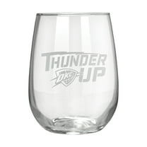 Oklahoma City Thunder Etched 17oz. Rally Cry Stemless Wine Glass