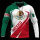 thumbnail image 3 of Sudadera con capucha mexicana para hombre, nueva sudadera con capucha con estampado 3D de la bandera de México, ropa de calle, sudaderas con capucha de diseñador de manga larga para hombre, 3 of 5