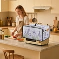 thumbnail image 3 of Renewold Toaster Oven Cover Stain-Resistant Air Fryer Smart Oven Protector with Storage Pockets Easy Clean Kitchen Appliance Accessories, 18.5 x 14.5 x 9 Inches, Horse Brown, 3 of 7