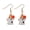 White, variant on Women Halloween Earrings White Ghost with Orange Beads Gold Fishhook Dangle Earrings