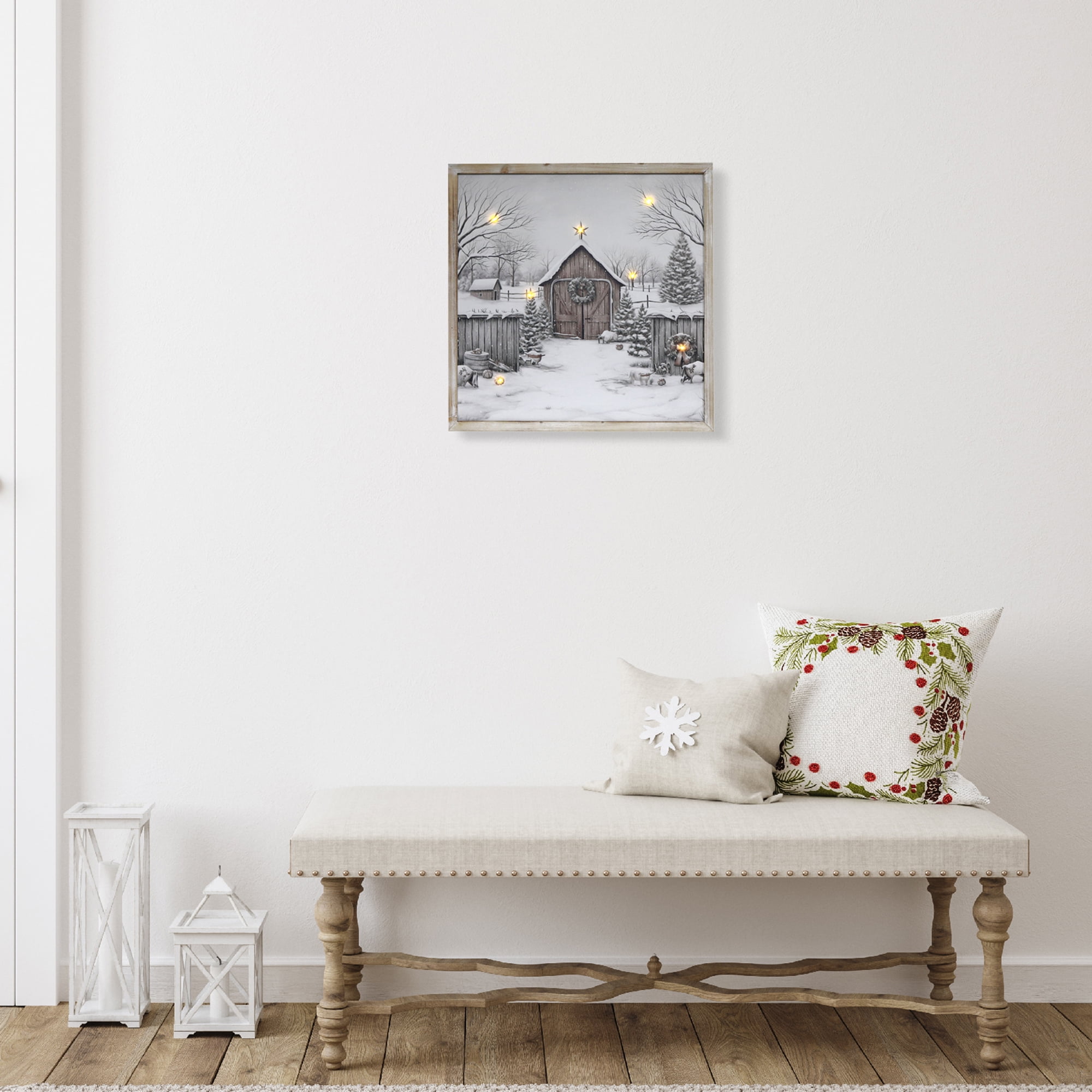 Led Framed Wall Art (Country Barn)