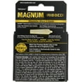 thumbnail image 2 of TROJAN Magnum Ribbed Lubricated Latex Condoms 3 ea, 2 of 2