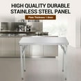 thumbnail image 4 of Commercial-Worktable Folding Workstation Stainless-Steel Heavy-Duty 36 x 24 Inch with 220 lbs Load, Silver Stainless Steel Kitchen Island,Kitchen Work Table, 4 of 7