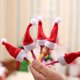 thumbnail image 4 of Artículos con descuento de ELEVENTIME en ofertas de almacén. Artículos para fiestas navideñas: 3 mini sombreros de Papá Noel con piruleta, adornos navideños con dulces., 4 of 5