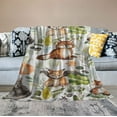 thumbnail image 2 of ONETECH Forest Animals Blanket Soft Lightweight Flannel Blanket Gift for Women Toddler Throw for Bed Sofa Travel XS for Toddler/Pets, 2 of 6