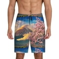 thumbnail image 2 of Daiia Cherry Blossoms Mens Woven Stretch Pajama Short,Short Pajama Pants-XX-Large, 2 of 9