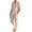 Champagne, variant on Men's 2 Pieces Cotton Linen Set Henley Shirt Long Sleeve and Casual Beach Pants Summer Yoga Outfits