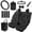 Black Leopard Print, variant on HUISEFOR Cow Print Car Seat Cover Full Set 15 Pieces for Most Truck SUV Steering Wheel Cover Seat Belt Cover Car Trash Can Air Vent Storage Bag Keychain Rear View Mirror Cover