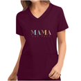 thumbnail image 1 of Mujeres de manga corta con cuello en V Tops Uniforme Día de la madre Impreso Bolsillos Blusa Enfermería Pompotops  hkajfhjk465064, 1 of 4