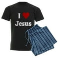 thumbnail image 6 of CafePress - I Love Jesus Men's Dark Pajamas - Men's Dark Loose Fit Cotton Pajama Set, 6 of 7