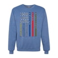 thumbnail image 2 of Wild Bobby, No One Fights Alone First Responder Dispatcher EMS Corrections Police Fire Military Unity, Pop Culture, Unisex Crewneck Graphic Sweatshirt, Vintage Heather Blue, 3X-Large, 2 of 4