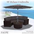 thumbnail image 2 of Sunny Patio Umbrella 10' with Tilt and Crank 8 Ribs Outdoor Garden Market Parasol Sunshade (Taupe), 2 of 6