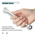 thumbnail image 2 of SORAKO 10mm Metric Ratcheting Wrench, Industrial Grade Cr-V Steel Gear Spanner, 5° of Oscillation and 72 Teeth for Projects with Narrow Space, 2 of 7