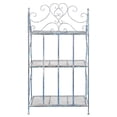 thumbnail image 5 of SAFAVIEH Torus Solid Rustic Outdoor Patio 3-Tier Shelf, Antique Blue, 5 of 11